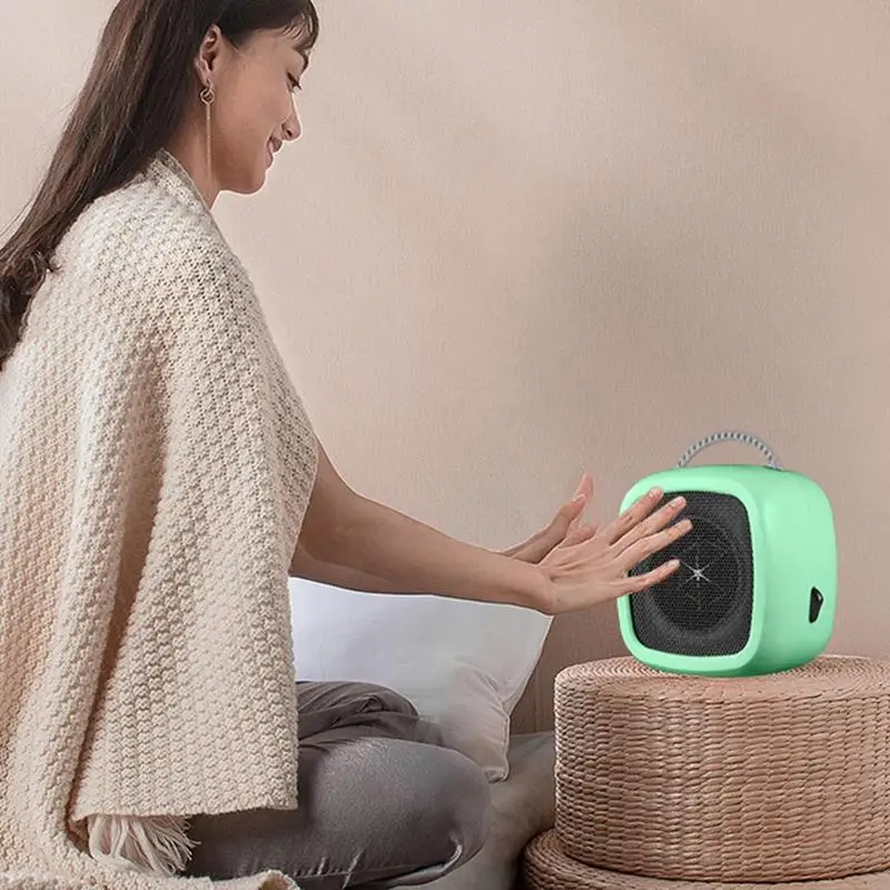 Electric Fan Heater home desktop mini instant electric heater Noiseless Portable Tabletop Handle Bedroom Small Space electric heating fan