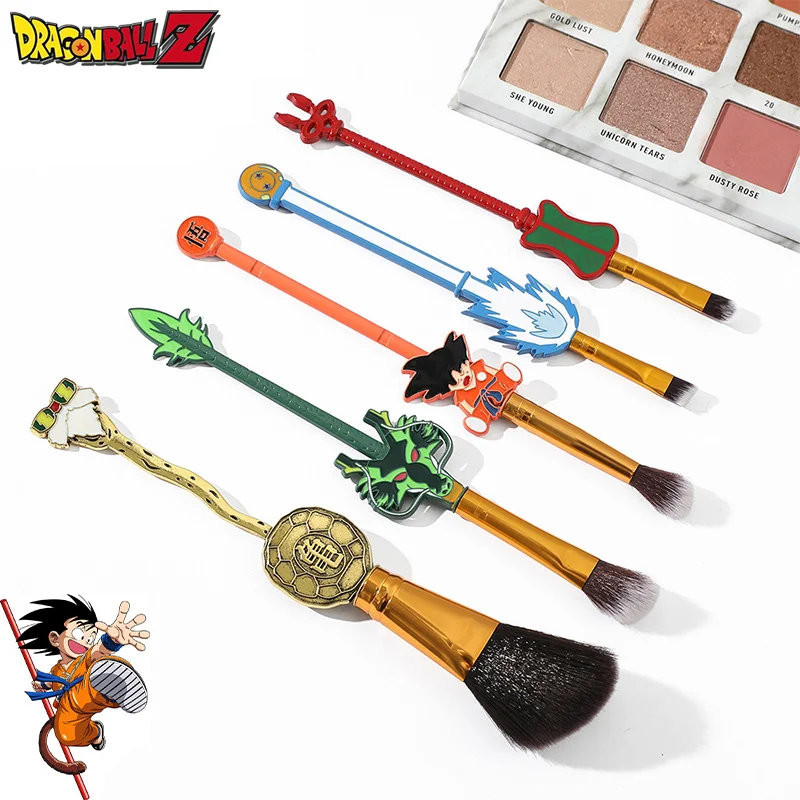Dragon Ball Set Di Pennelli Per Trucco In Metallo Anime Figure Goku Master Roshi Cosplay Pennelli Per Trucco Professionale Beauty Make Eyeliner Tools