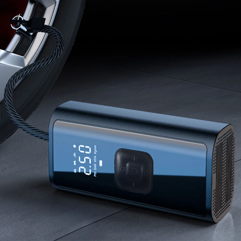 3-in-1 Electric Tire Pump with LED Light Bicycle Air Compressor USB Rechargeable Car Tire Inflator for Automobile Bicycle Ball