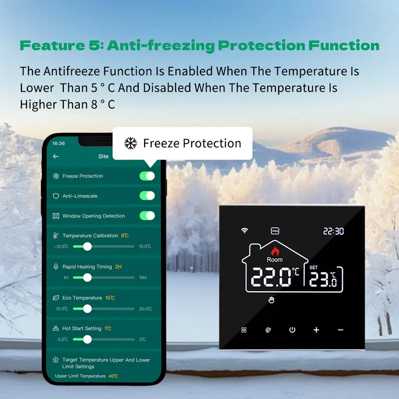 Tuya Wifi Warm Floor Electric Smart Thermostat 220V For Underfloor Heating Temperature Controller Alexa Google Home