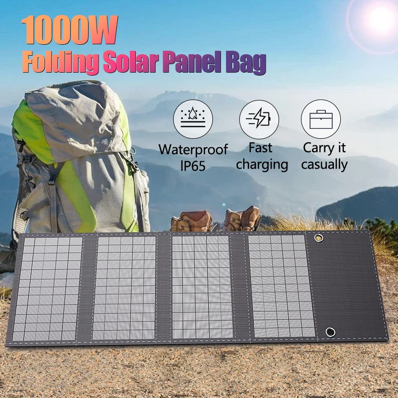 600W 18V Portable Solar Panel Charger 12V  USB DC Camping Foldable Panels For Moblie Phone Laptop Charge Power Station