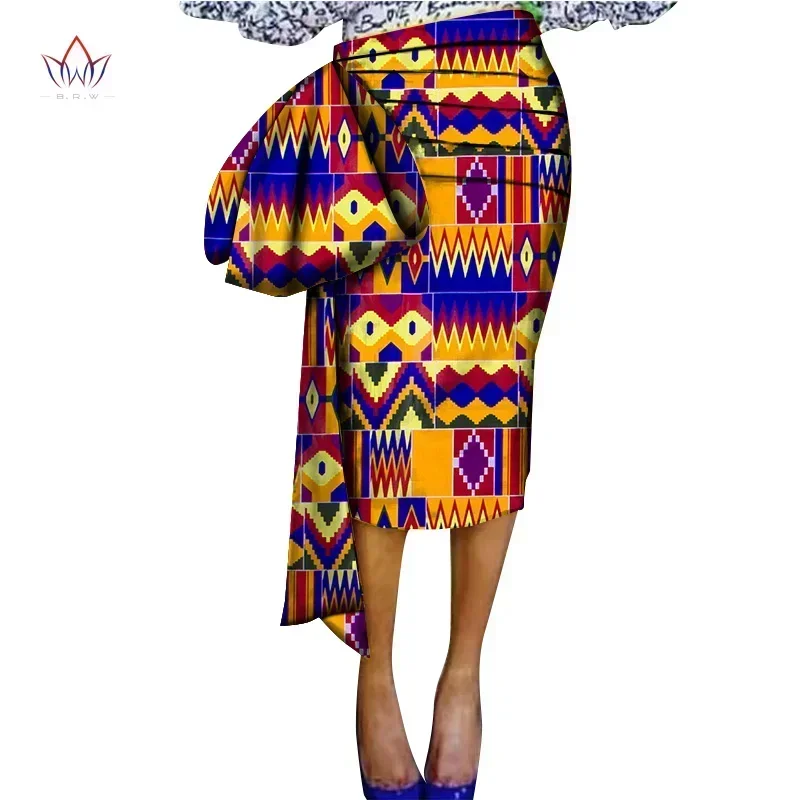 BintaRealWax Customize African Skirts for Women Elegent Skirt with Big Decoration for Party Wedding Plus Size 6XL WY8440