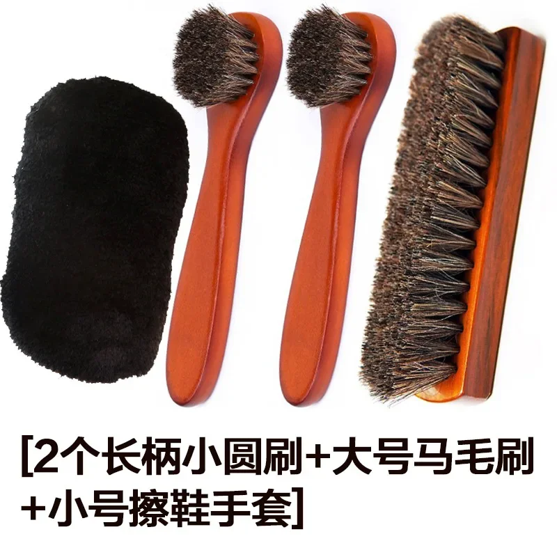 2023 Premium Shoe Brush with Horsehair Bristles - Perfect for Shining Leather Shoes and Boots 3