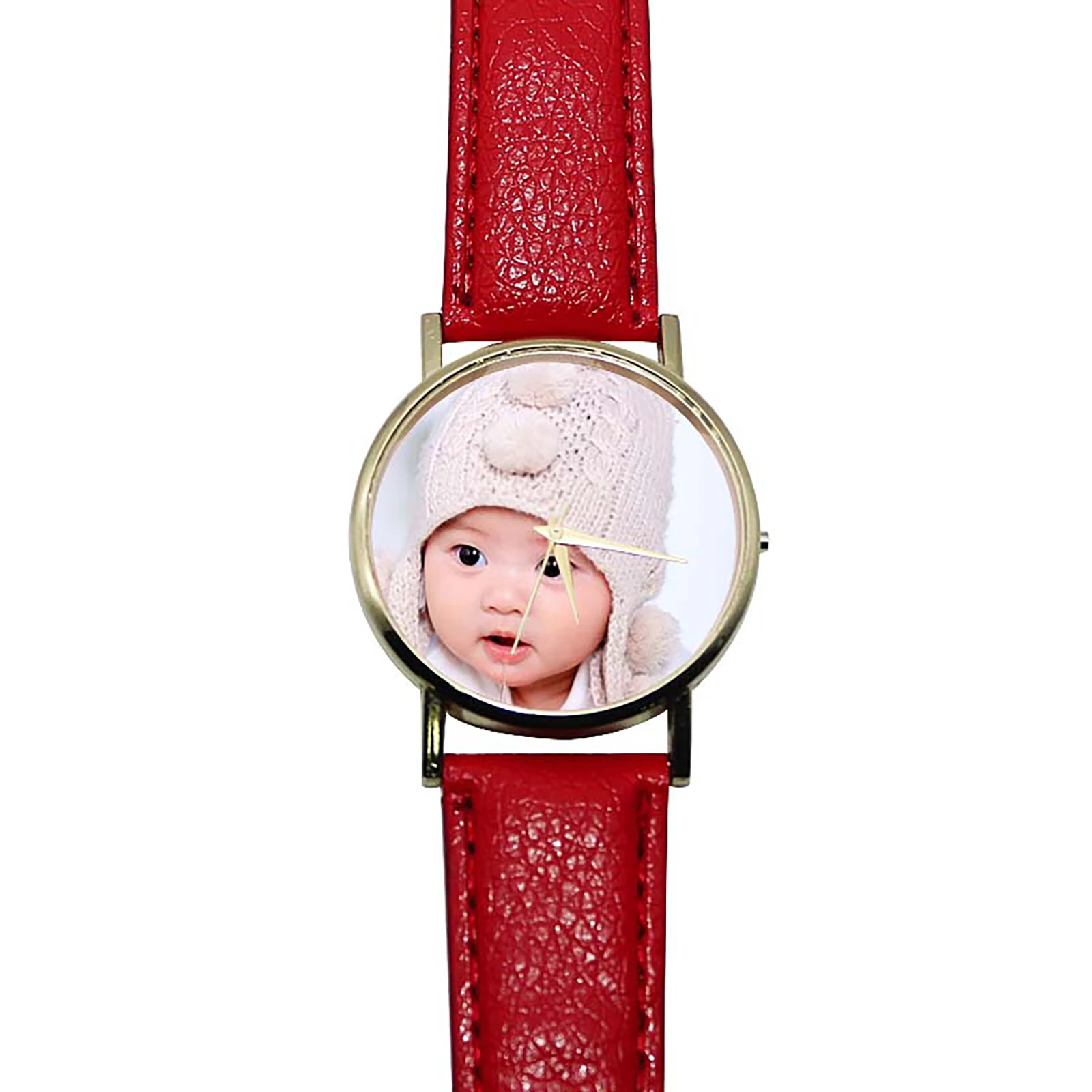 Sublimation Blank 9.4"x 1.45" PU Leather Watch DIY Print on Watch Dial Personalized Heat Press Gifts Souvenirs