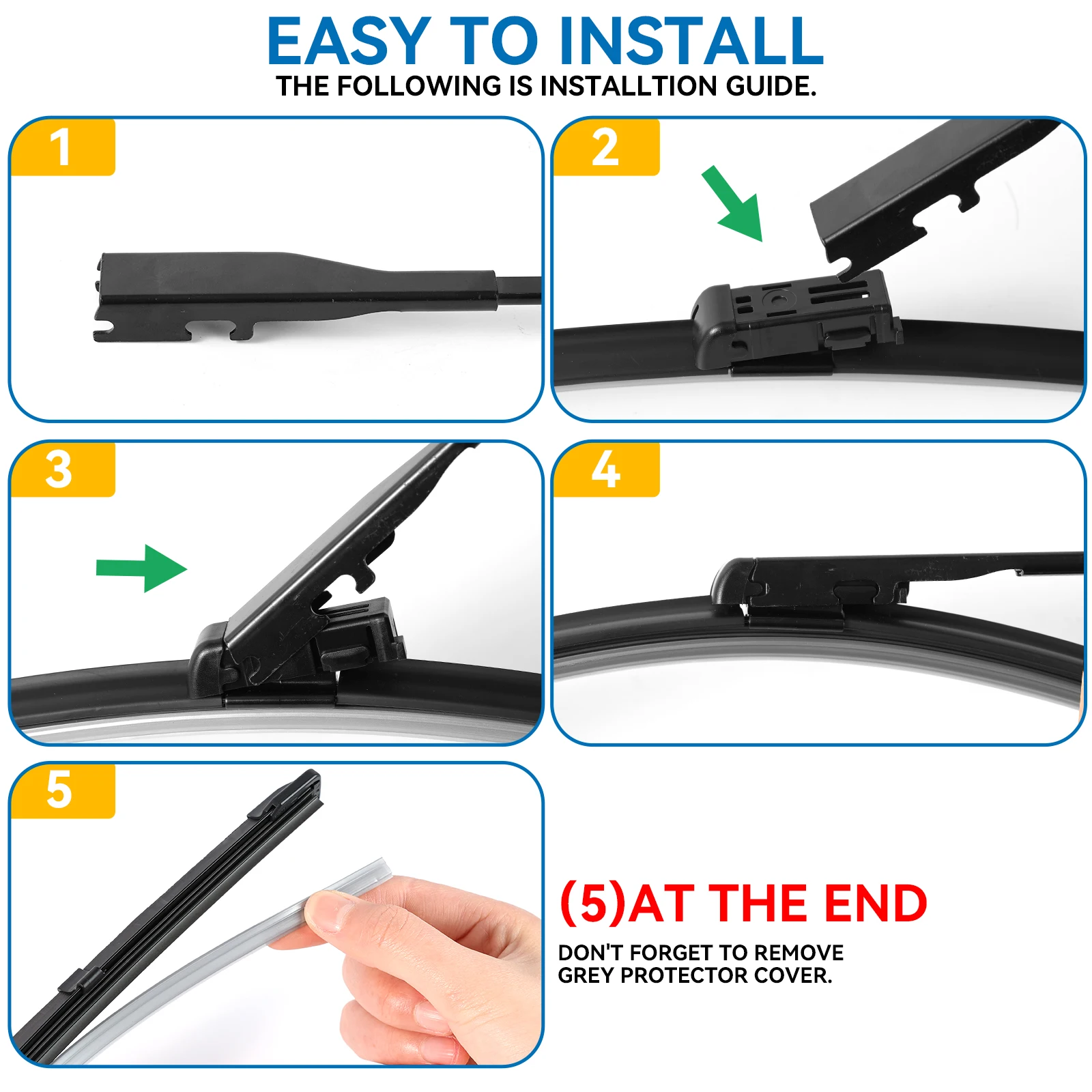 Wiper Blades Set Front & Rear For MG ZS EV ZX ZST VS 24"+14"+10"