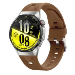 Premium Silicone Sport Strap for Smartwatch - Official 1:1 Replacement Band (Brown)