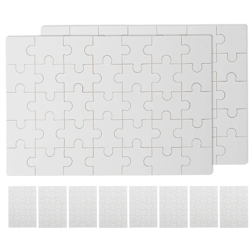 

10 Sheets DIY Blank Puzzle Sublimation Transfer Blanks Products Cognitive Plaything Supply Puzzles Pieces For