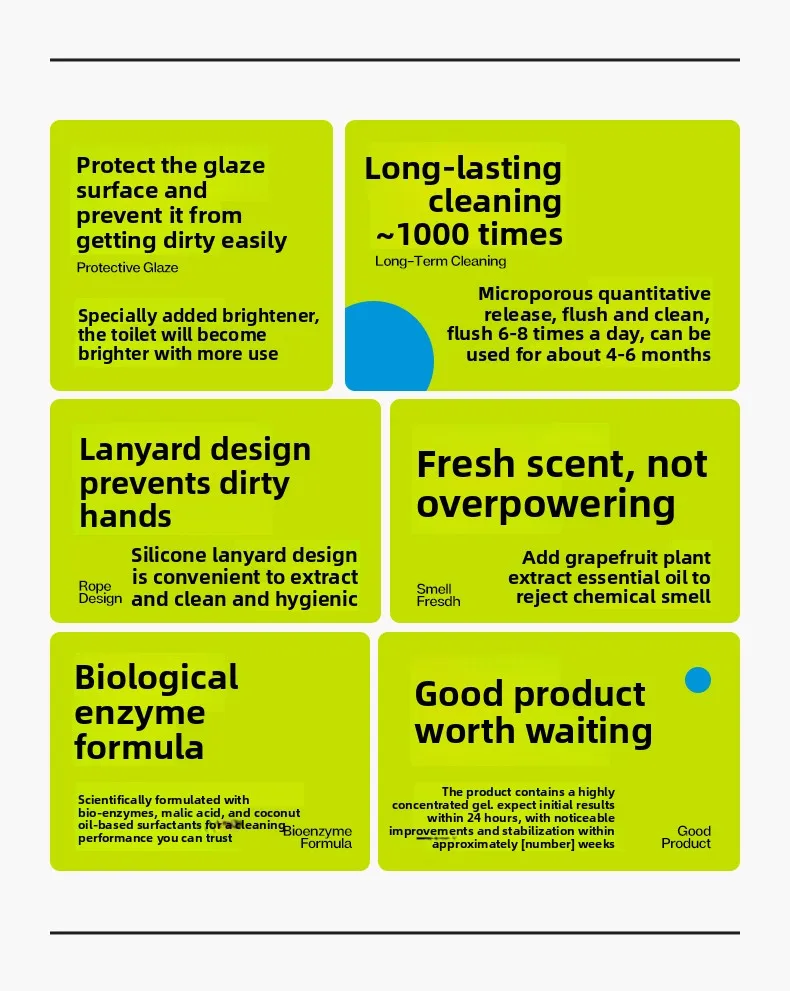 Description Picture 3 of itemLittle Bear Volcano Blue Bubble Toilet Cleaner - Deodorizing, Odor-Removing, Fragrant Cleaner Blocks