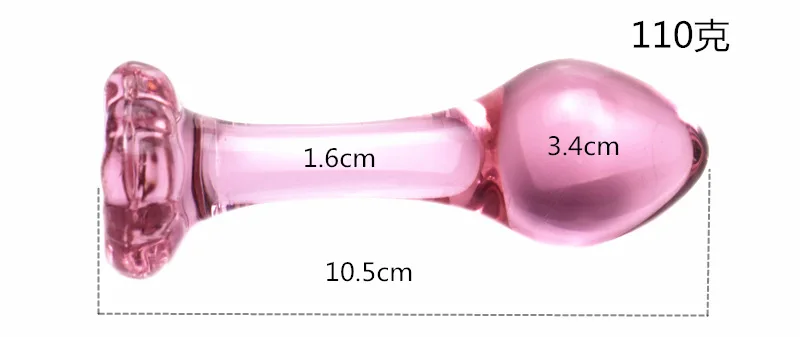 Tanie Różowe szkło kryształowe Anal Butt Plug Dildo G Spot - zabaw… sklep