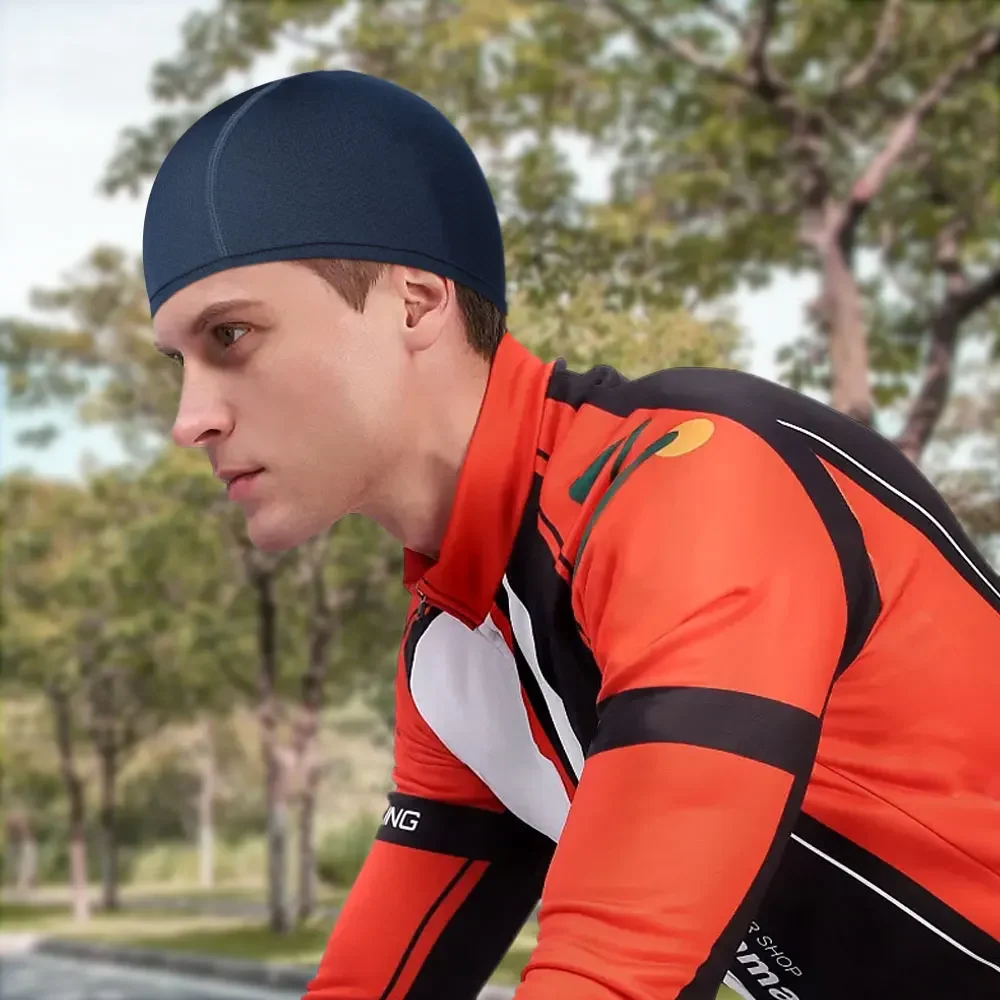 Summer Breathable Cap Quick-Dry Sweat Wicking Fishing Cycling Running Hiking Bike Outdoor Sports Hat Helmet Liner Cap Men Women 2