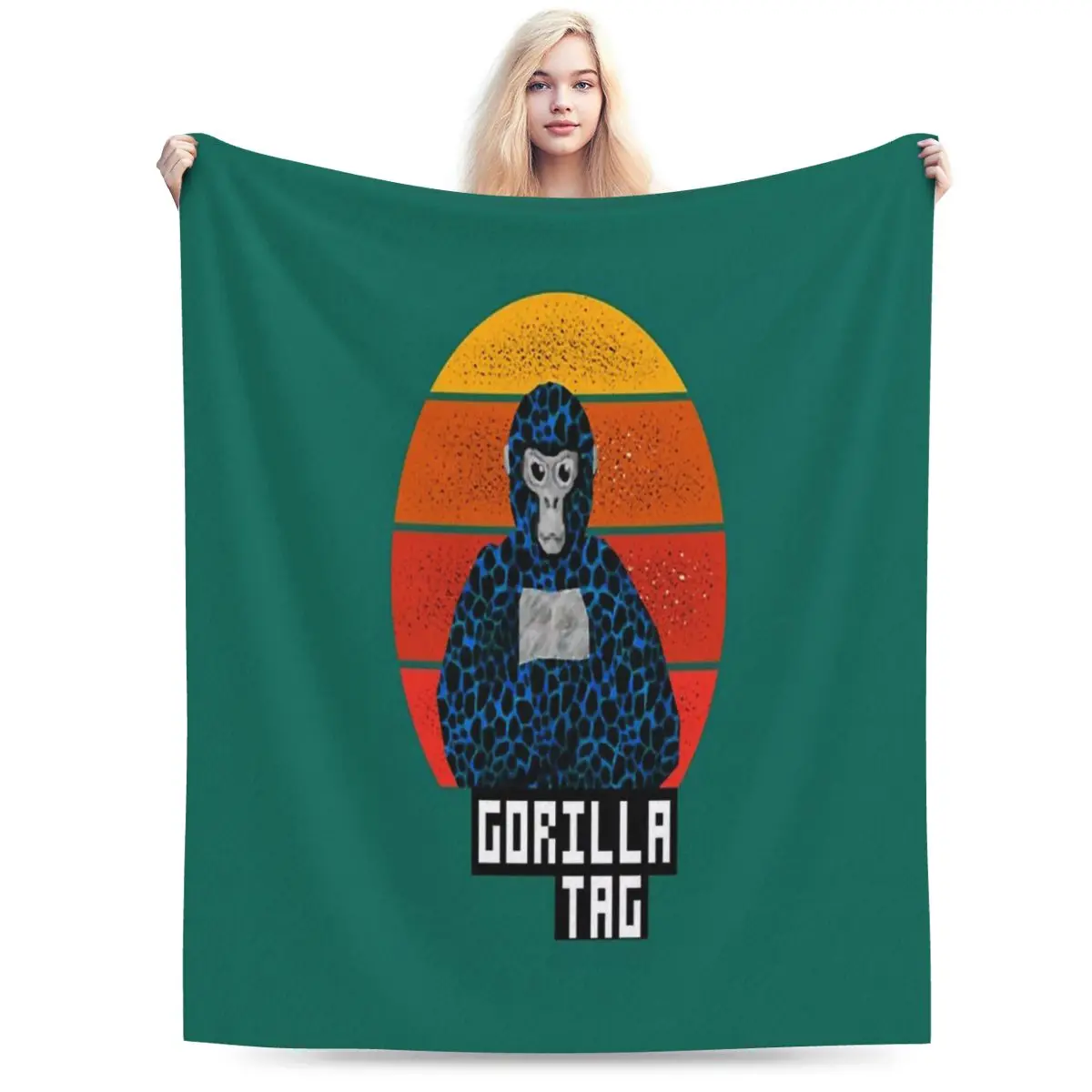 Gorilla Tag Pfp Maker Gorilla Tag Blue Lava Vintage Una Coperta In Micro Pile Ultra-Morbida