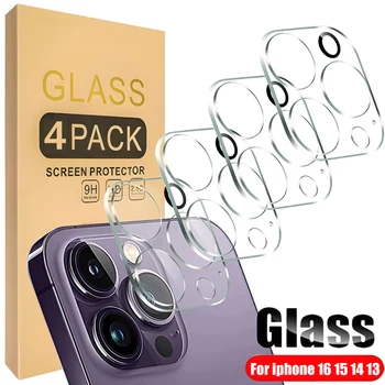 Pellicola di vetro di protezione dell'obiettivo della fotocamera HD per iPhone 13Mini 13 14 15 16 Pro Max 16 Plus Protezione dell'obiettivo a copertura totale Pellicole antigraffio