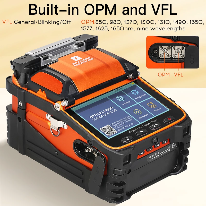 COMPTYCO AI-9/AI-20/AI-30 광섬유 융착접속기 다국어 지원 FTTH 6모터 광섬유 융착기 내장형 OPM 및 VFL