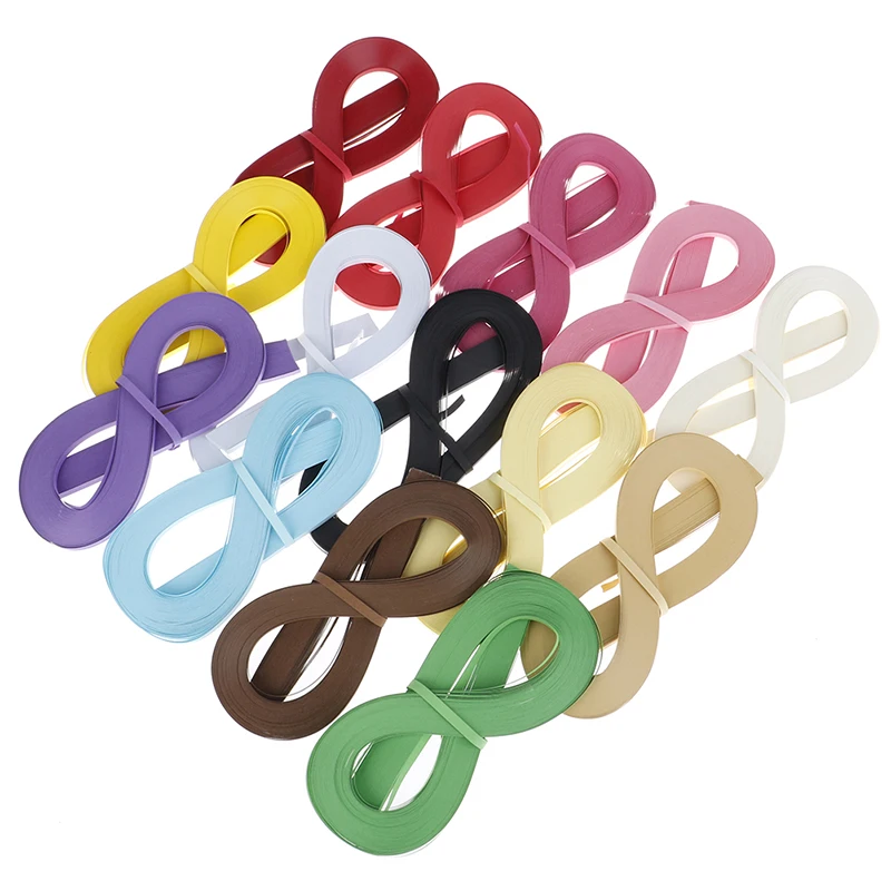 Lot De Bandes De Papier Quilling Paplin – Couleurs Variées (rouge, Rose, Jaune, Marron, Violet, Blanc, Noir) – Lot B9