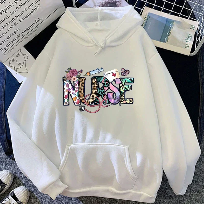 New Fashion Unisex Nurse Printed Hoodies  Men Women Casual  Long Sleeve Hoodie Pullovers Teens Outdoor Sweatshirts circular new sequin crocodile clip amazon gift glitter doctor nurse roll sleeve badge easy to pull button easy to pull