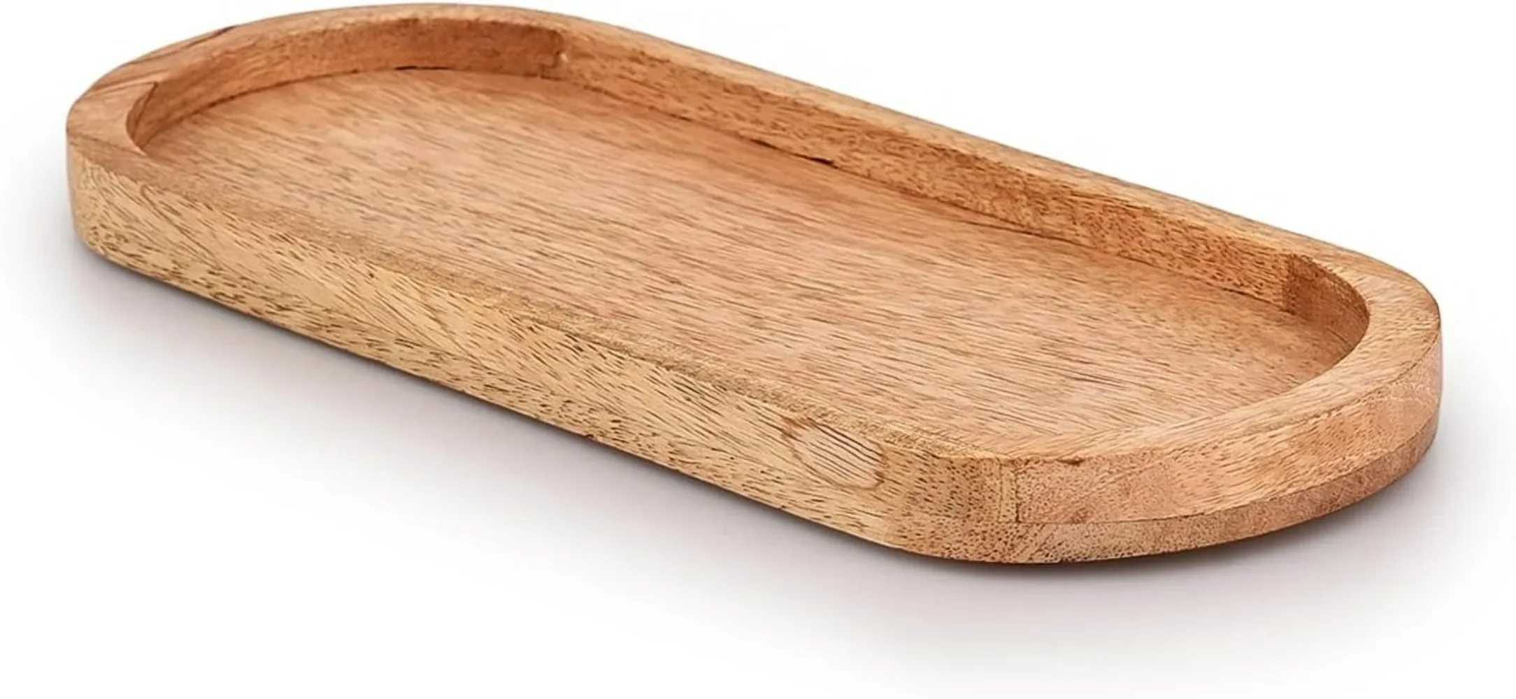 Oval Wooden Tea Tray Serving Table Plate Snacks Food Dish for Tray Fruit Dishes Saucer Dessert Serving Storage Tray 5