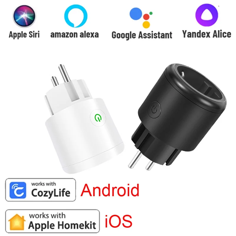 Homekit Wifi Smart Plug 16A Outlet Voice Remote Control Timer Support Siri Alexa Google Smartthings 33 Alice Cozylife