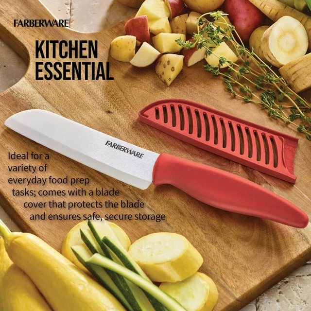 Farberware 6 Ceramic Chef Knife with Blade Cover