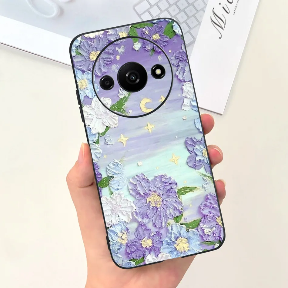 Fashion Moon Pattern Soft Silicone Protective Phone Case Back Cover