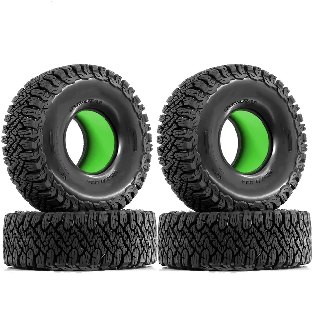 thumbnail image 2 of 4PCS 1.9 RC Crawler Tires 118mm - Soft Rubber Tires For TRX4 Axial SCX10 RC Cars 2 of 12