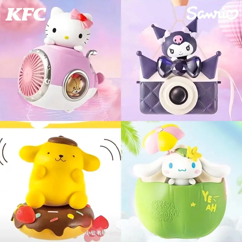 

2023 New Sanrio Series Kfc International Children Day Kuromi Hellokitty Cinnamoroll Cartoon Ornamental Doll Toys Holiday Gifts
