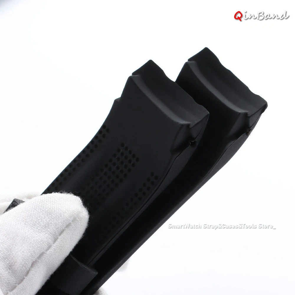 Curved End Silicone Waterproof Watch Strap - Soft & Thickened Bracelet