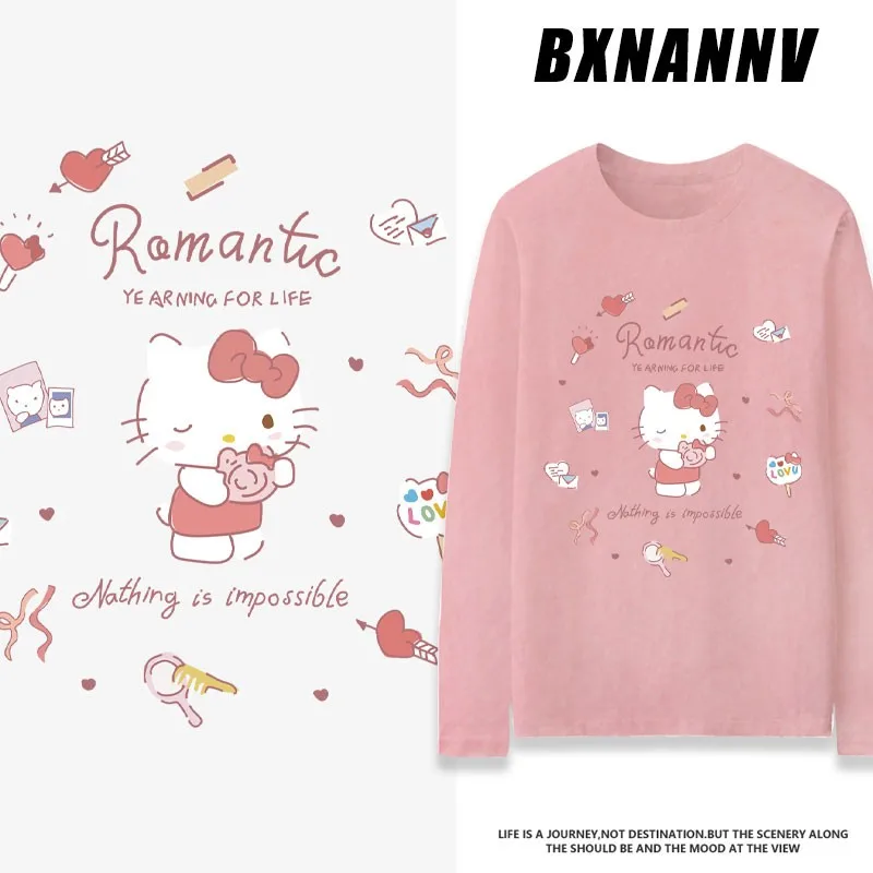 

Sanrio Co-branded Children's T-shirt Women's Long Sleeve Kulomi Yugui Dog Melody Co-branded Clothing Autumn Base Shirt