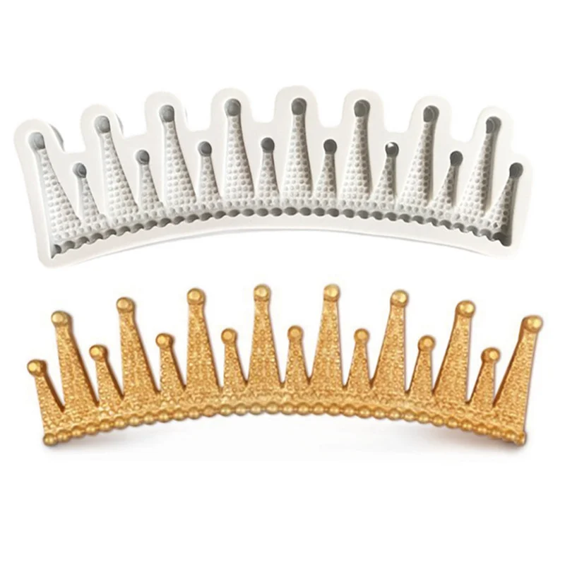 

Crown Shape Silicone Mold Kitchen DIY Cake Baking Decorating 3D Chocolate Mold Clay Plaster Decorating Tool Crown Silicone Mold