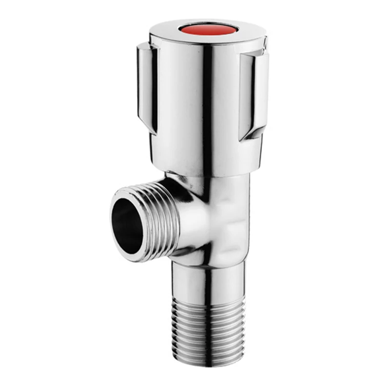 2Pcs/Lot Metallic Angle Stop Valves Quick Open G1/2 Cold Hot Water Stop Valve For Bathroom Toilet Sink