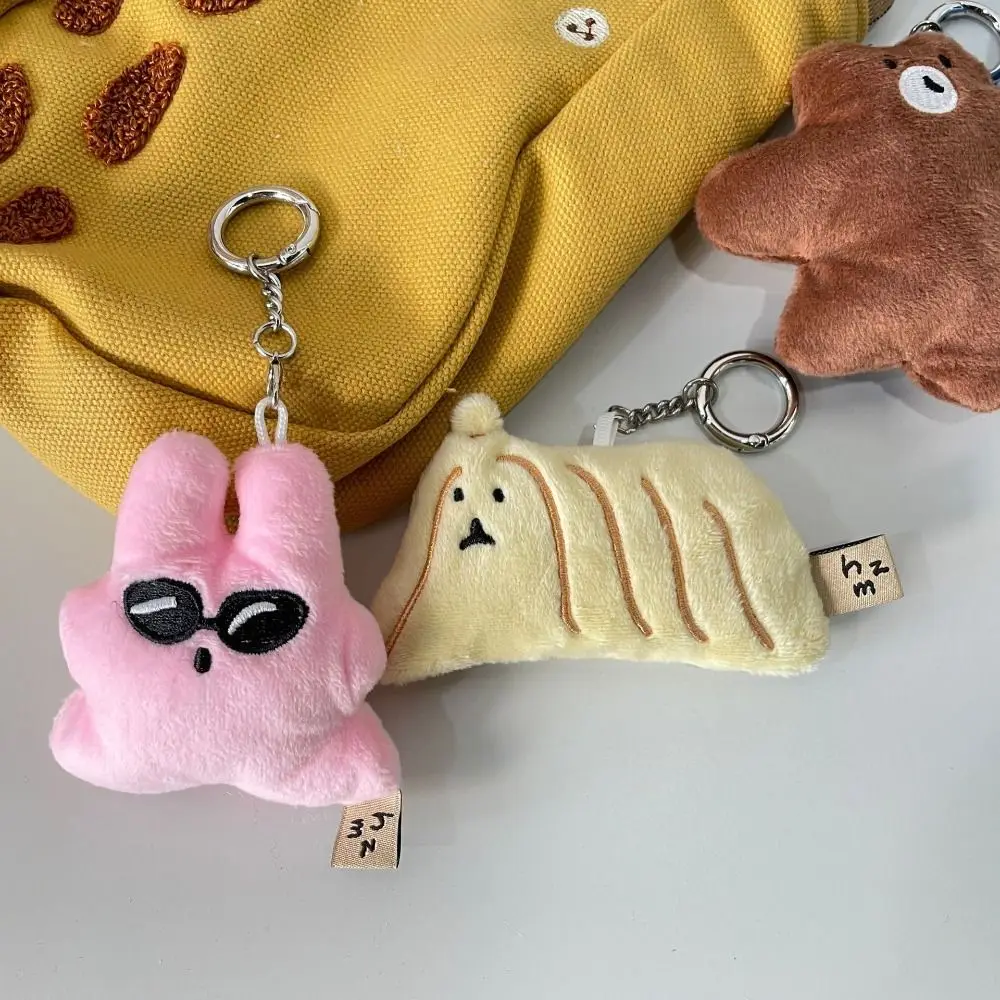 

Hug Bear Funny Animal Key Chain Cartoon Long Hair Dog Dolphin Pendant Charms Plush Stuffed Plush Doll Keychain Backpack Decor