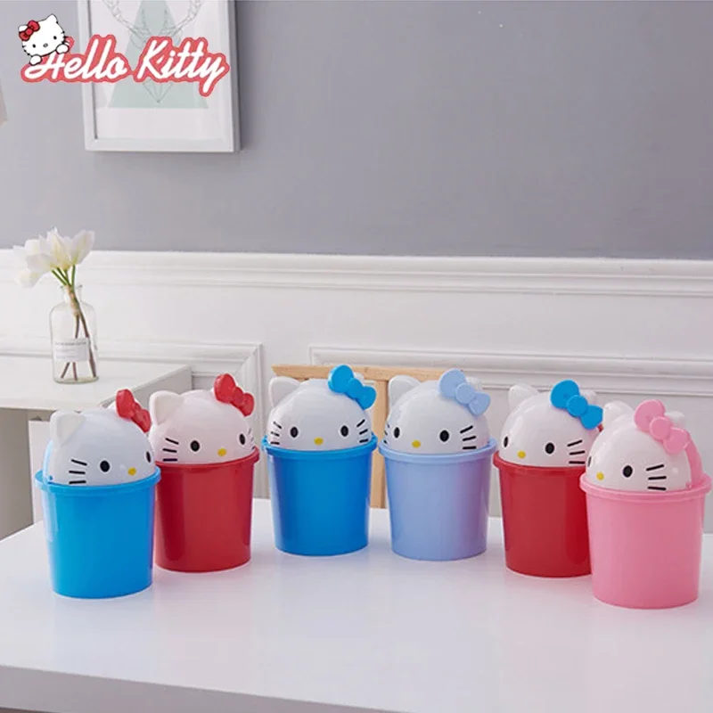 Poubelle Hello Kitty Pour Enfants - Plastique PP - 22,5cm - Design Mignon Et Pratique