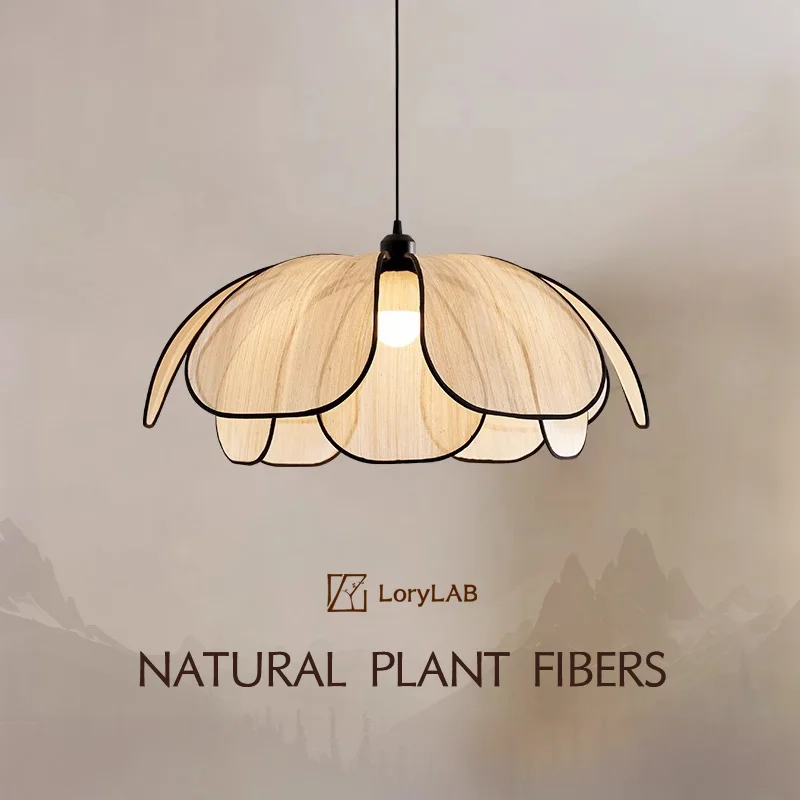 

Handmade Abaca natural plant fiber, Wabi-sabi Modern Simple style, Pendant light for Living room, Bedroom, Dining room, Study