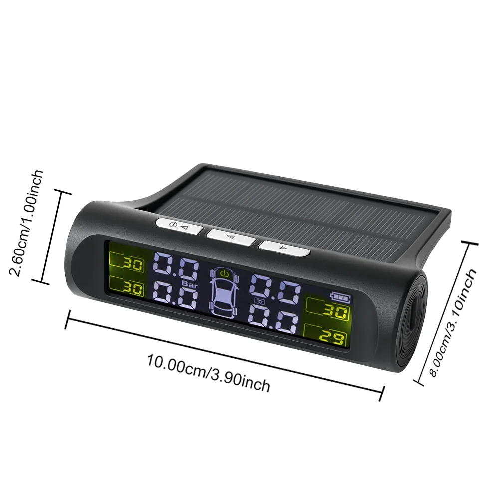 Auto Solar TPMS Reifendruck Sicherheitsalarmsysteme Reifentemperaturüberwachung Überwachung 4, außen ​ Autozubehör Universal – Detail 11
