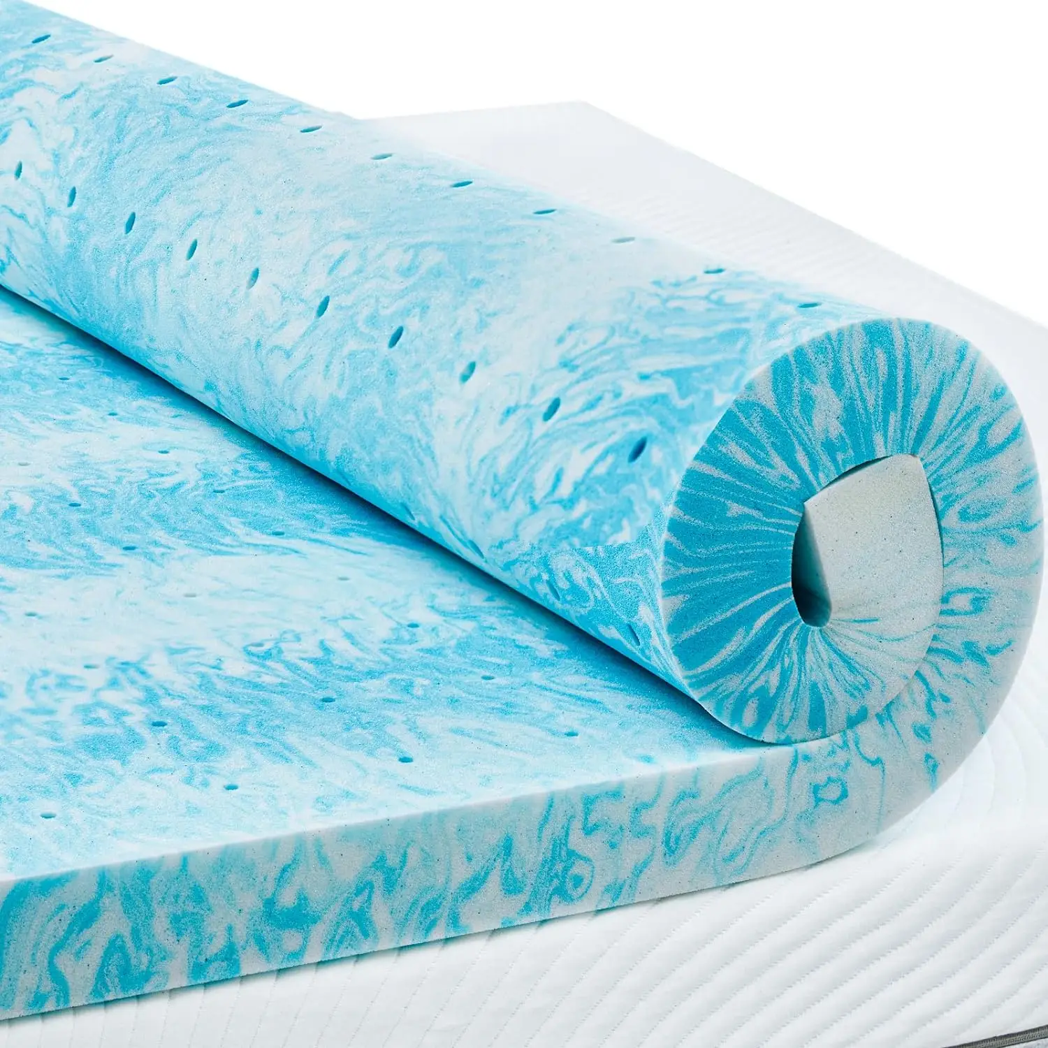 

PERLECARE 3 Inch Queen Memory Foam Mattress Topper, Cooling Gel Infused Mattress , Ventilated Full/Twin/Full/Queen/King optional