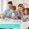 8Pcs/Set Metal Montessori Puzzle Wire IQ Mind Brain Teaser Puzzles Adults Interactive Game Reliever Educational Toys 6