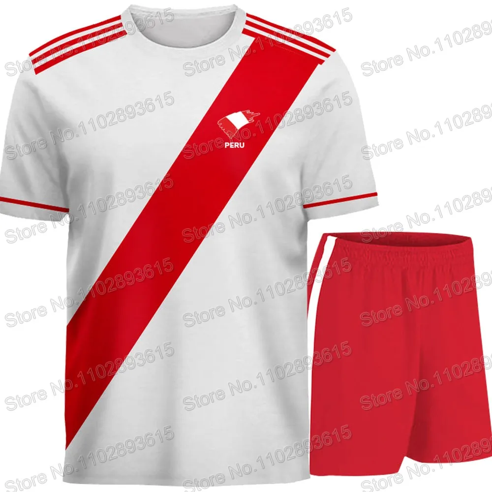 

Peru National Jersey team Fans 2023 T Shirts 3D Print Mens Shorts Running Streetwear Casual Training Suit Clothe