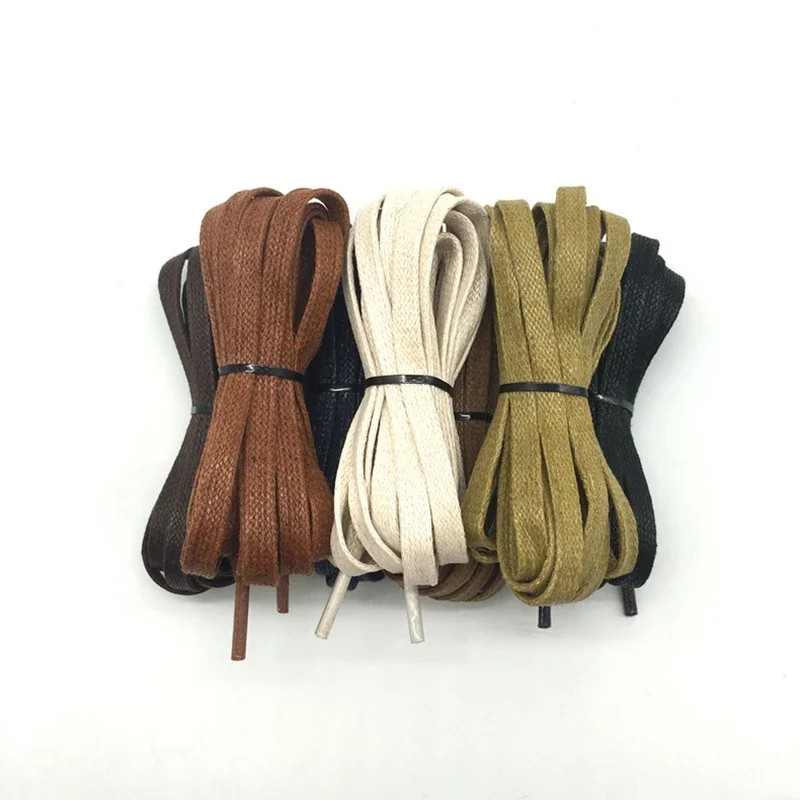 1 Paar NEUE gewachste flache Schnürsenkel Leder wasserdichte Freizeitschuhe Schnürsenkel Unisex Stiefel Schnürsenkel Länge 60 80 100 120 140 160 180 cm P3 – Detail 1
