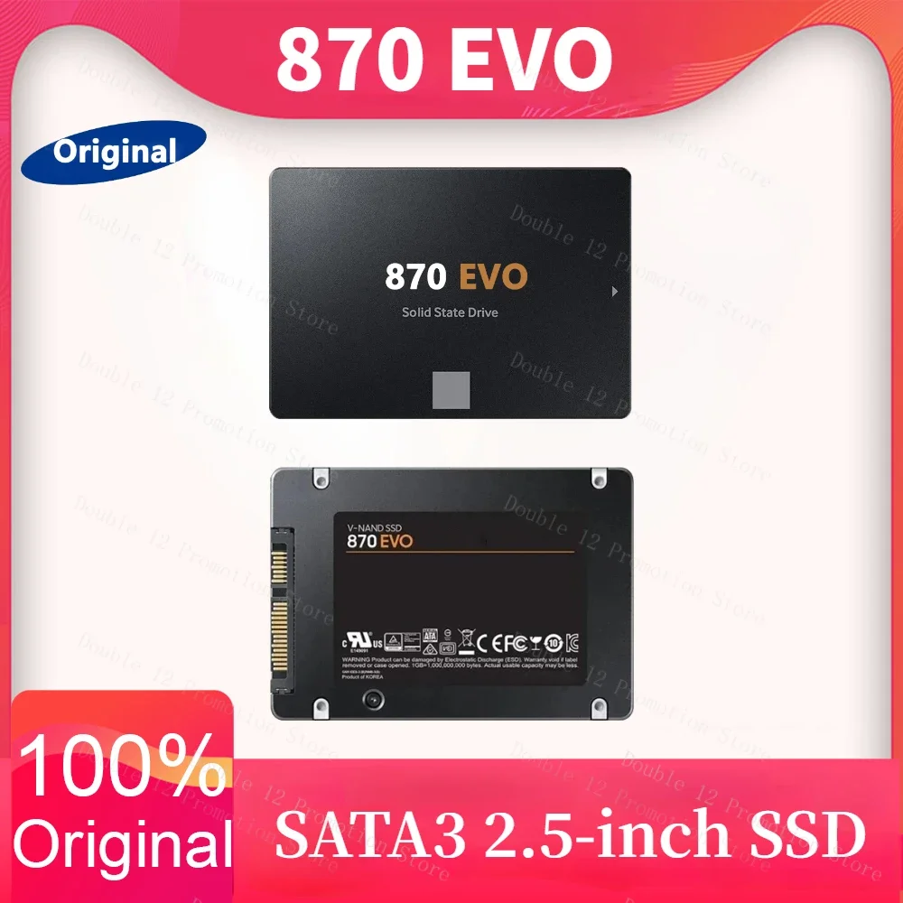 

High Speed 2.5Inch 4TB 870EVO Portable SSD Sata Hard Drive For Laptop Micro PS5 Desktop 2TB 1TB Internal Solid State Hard Disk