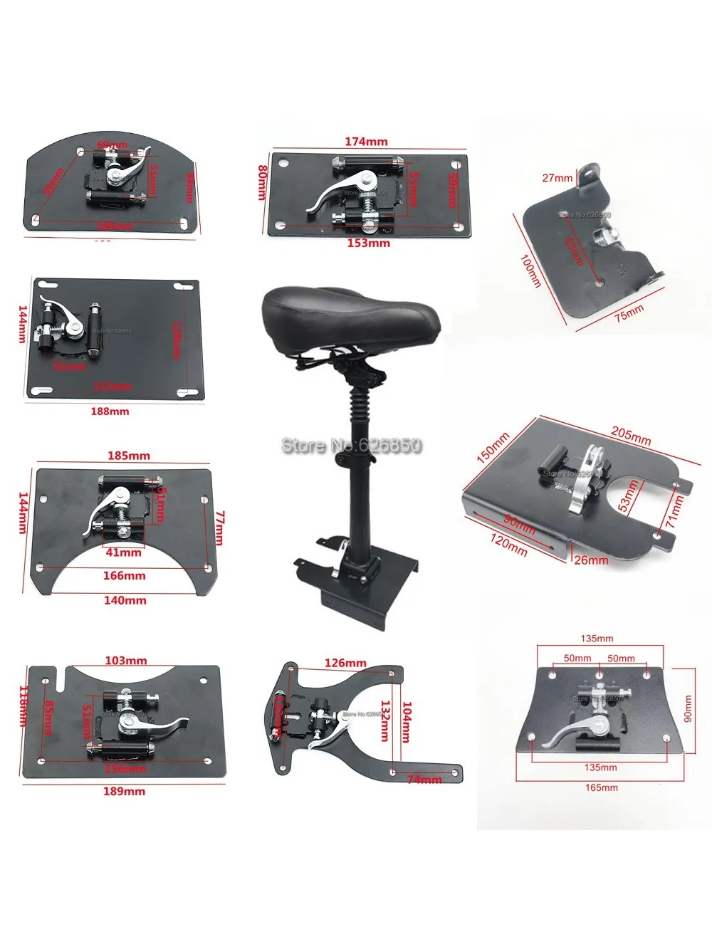 Description Picture 2 of itemElectric Scooter Seat Installing Seat Cushion Saddle Folding And Adjustable Height For Most Electric Scooter Modifying Seat