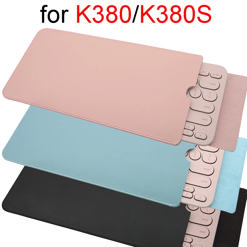 로지텍 K380 K380S 가방 커버 슬리브 PU PVC 보관 핸드백 키보드 액세서리 휴대용 파우치 휴대용 케이스