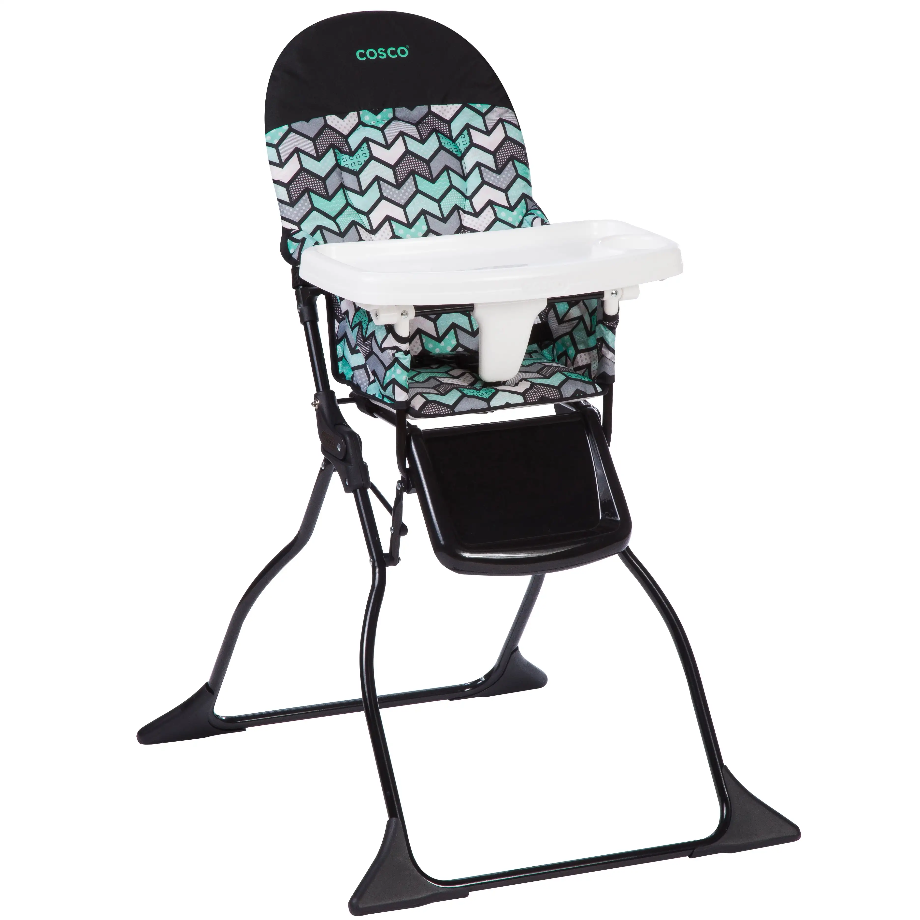 

Cosco Kids Simple Fold Full Size High Chair with Adjustable Tray, Spritz