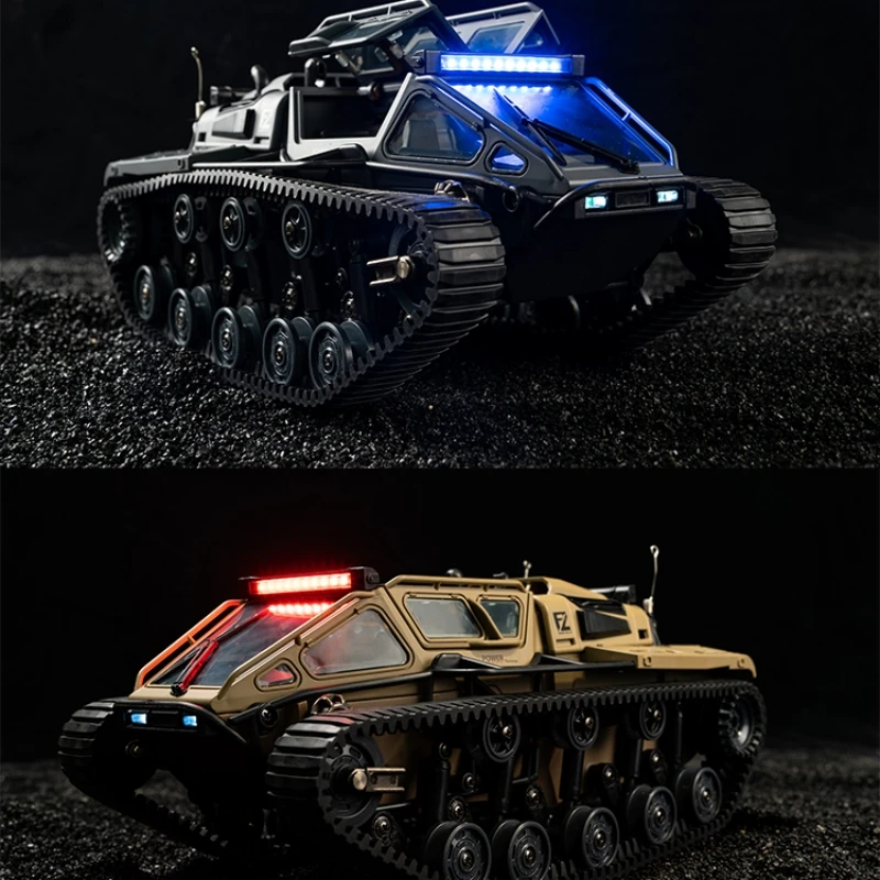 JJRC 2.4G Remote Control Tracked Tank with Lights Simulation Tank Model High Speed RC Off-road Vehicle Climbing Tank Car Boy Toy 2