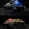 JJRC 2.4G Remote Control Tracked Tank with Lights Simulation Tank Model High Speed RC Off-road Vehicle Climbing Tank Car Boy Toy 2