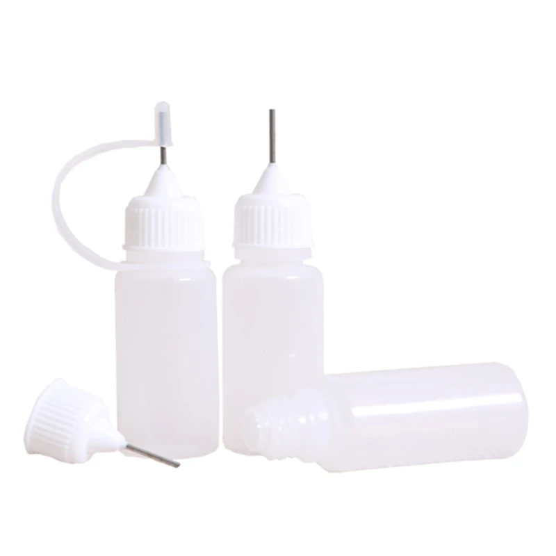 10ml Plastic Squeezable Tip Applicator Bottle Dropper Bottles with Needle Tip Caps for Glue Liquid Oil Eyes Drop Bottle 10pcs refillable bottles glue applicator bottle plastic storage bottle disposable plastic dropper