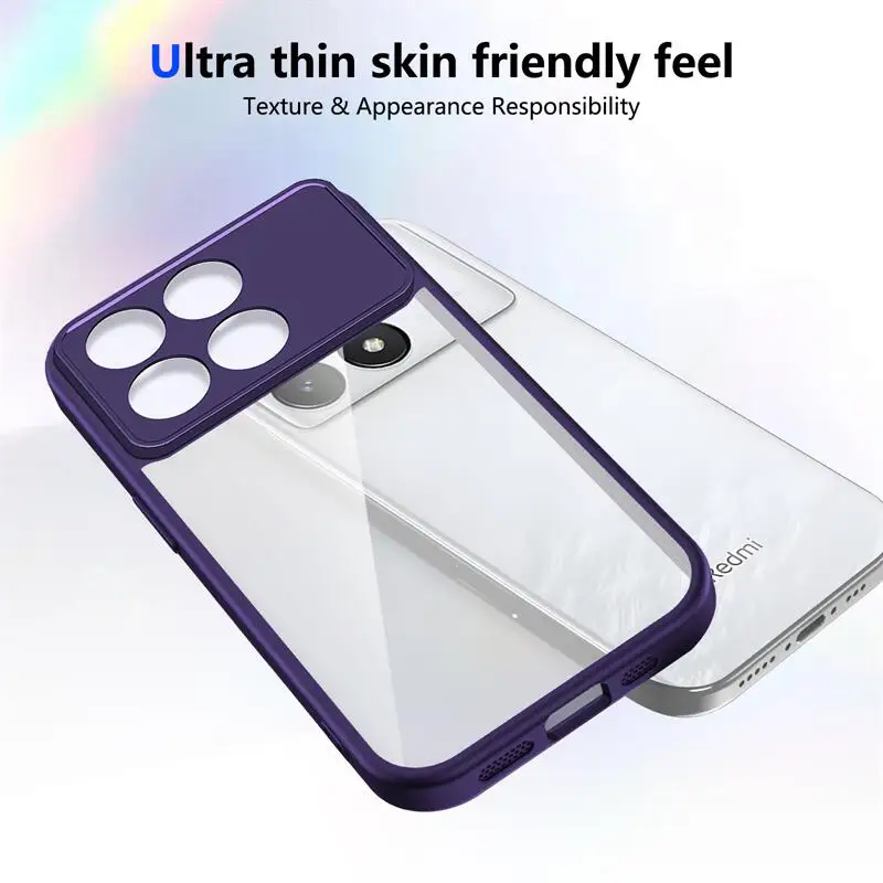 Colorful Luxury Transparent Acrylic Shockproof Ultra-Thin Phone Cover
