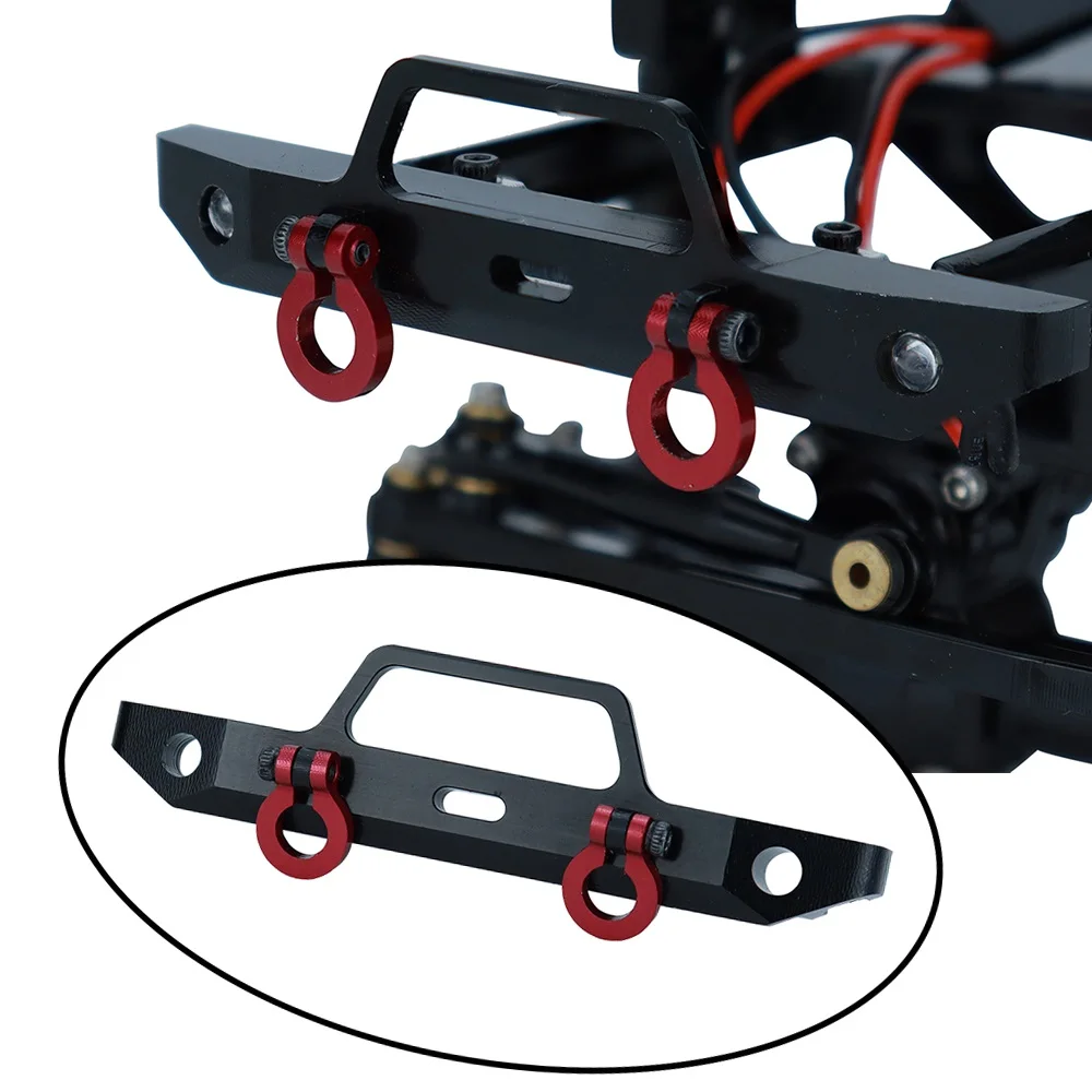 

Metal Front Bumper with Tow Hook for Axial SCX24 Deadbolt AXI90081 1/24 RC Crawler Car Upgrade Parts