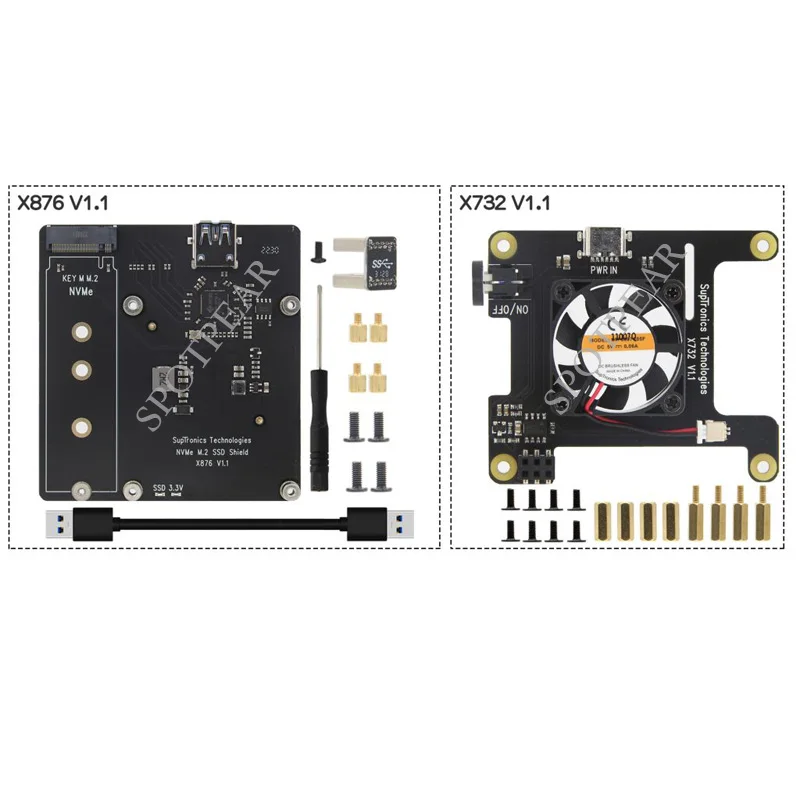 Raspberry Pi X872 NVMe M.2 2280 SATA SSD Shield/Expansion Board for R –  Lonten Technology