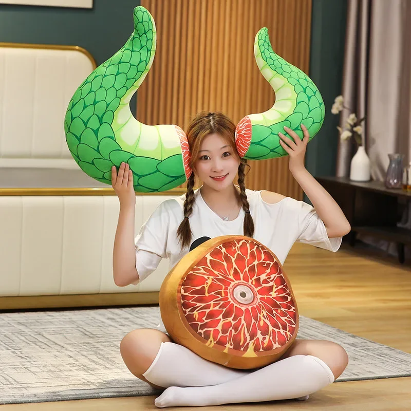 Tohru Tail Plush Body Pillow Anime Miss Kobayashis Dragon Maid Stuffed Cushion Dragon Decorative Body Pillow Back Cushion Decor