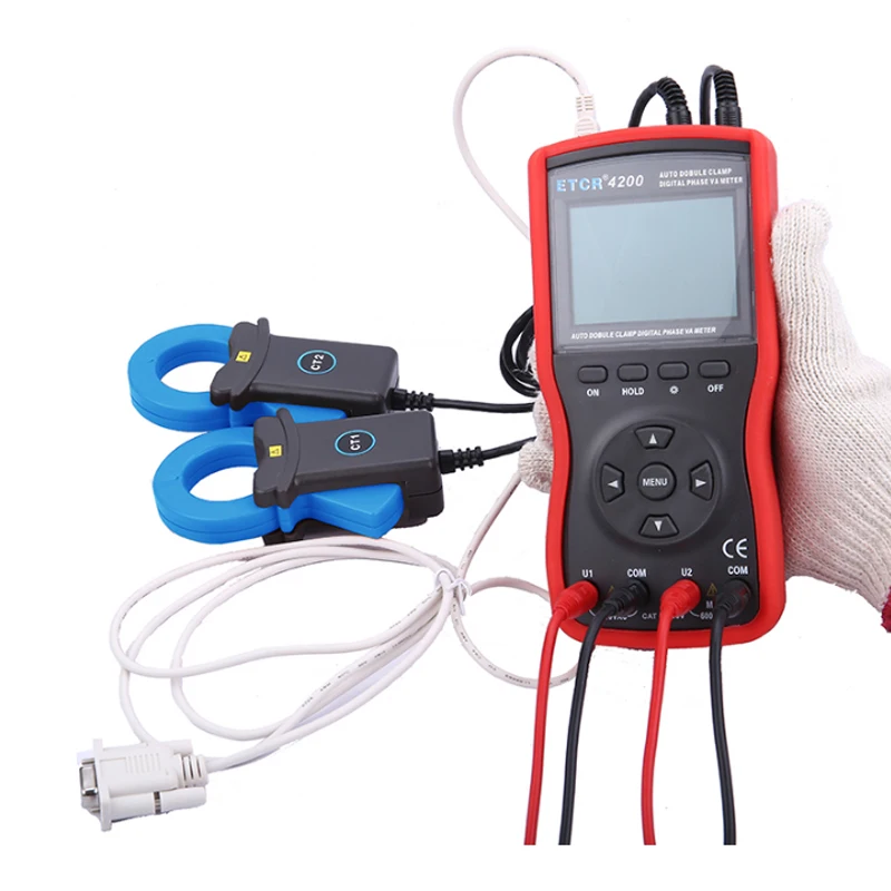 ETCR4020 Phase Voltammeter Double Clamp Digital 600V Large Caliber Intelligent P