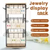 3-Tiers 48 Holes Earring Display Holder 360 Degree Rotatable Earring Selling Stand Jewelry Storage Organizer Wood Base Stand 3